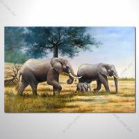 動物王國 大象10 油畫...