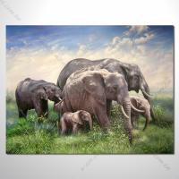 動物王國 大象11 油畫...