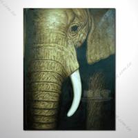 動物王國 大象24 油畫...