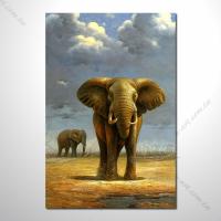 動物王國 大象26 油畫...