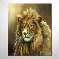 動物王國 獅子07 油畫...