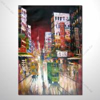 【香港上海街景油畫】022 風景油畫 異國街景風情 黑白灰色調 絕佳氛圍  無框畫 裝潢 設計師最愛