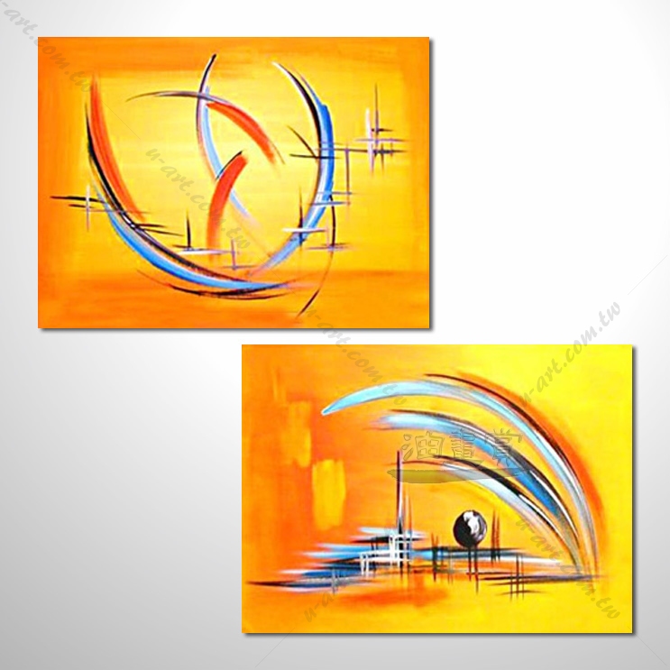 【2拼裝飾抽象畫】055 抽象油畫 明亮色系 幾合畫品 藝術 畫飾 無框畫 裝潢 室內設計 居家佈置